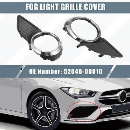 Set of 2 Fog Light Grille Covers for Toyota (52040-08010, 52030-08010)