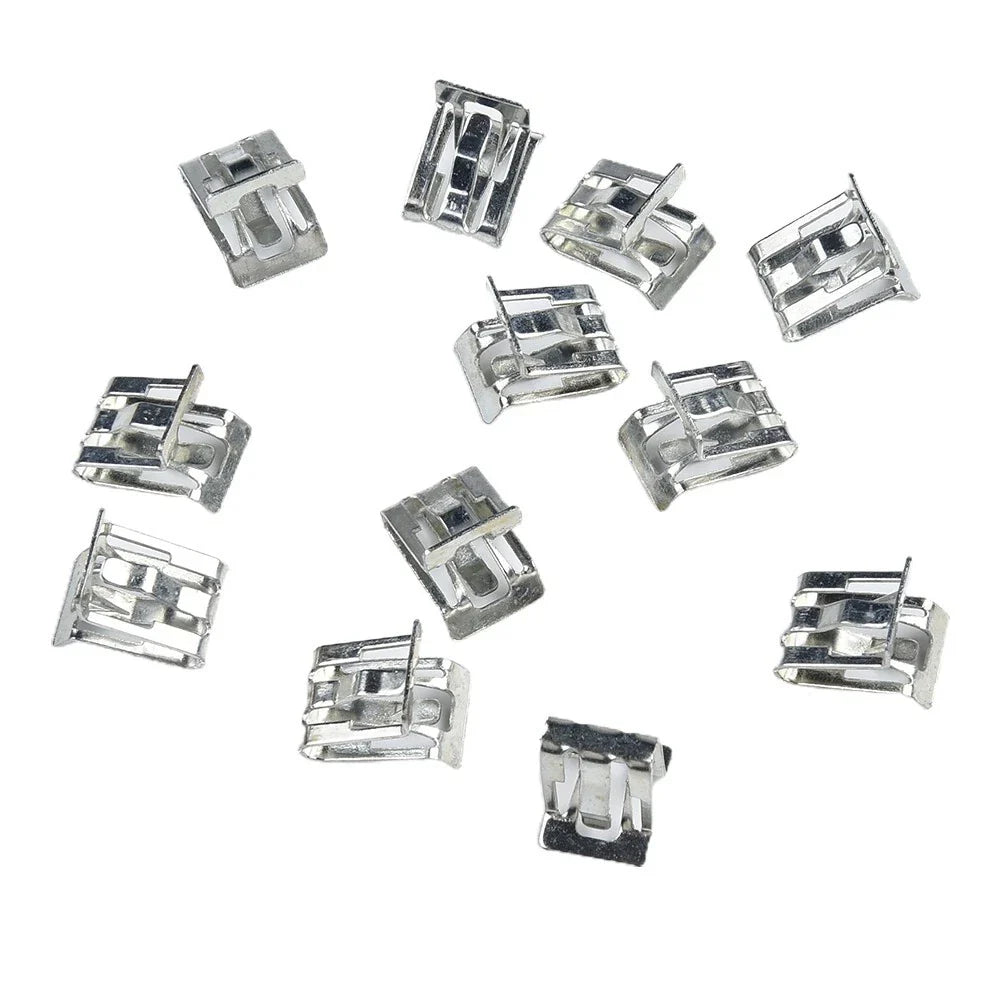 25Pc Set / 1/2 x 5/8 / Metal Fastener Clips for Car Retainer Moulding