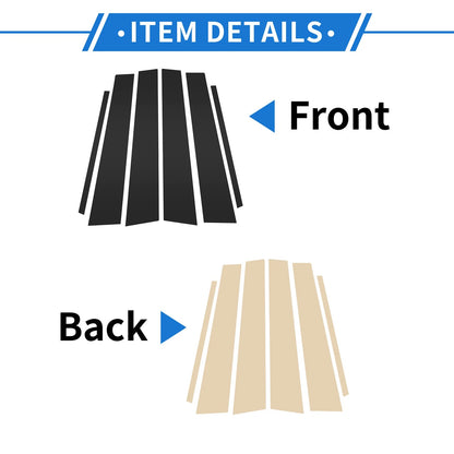 6X Door Pillar Window Trim for Hyundai Tucson IX35 (2016–2021) Black