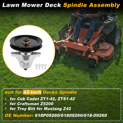Lawn Mower Deck Spindle 618-09260 for Cub Cadet, Craftsman, Troy Bilt (42")