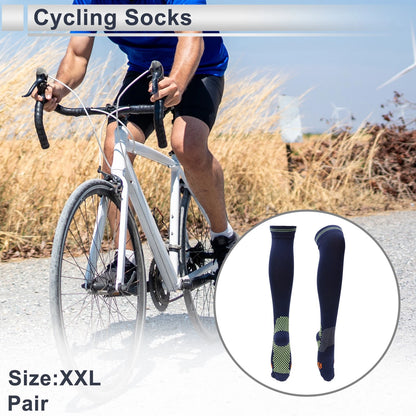 Cycling Socks Anti-Slip Size XXL Polka Dot Navy Light Green