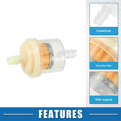 6pcs Inline Fuel Filter 1/4 Inch for Motorcycle ATV (Fits Various Models)