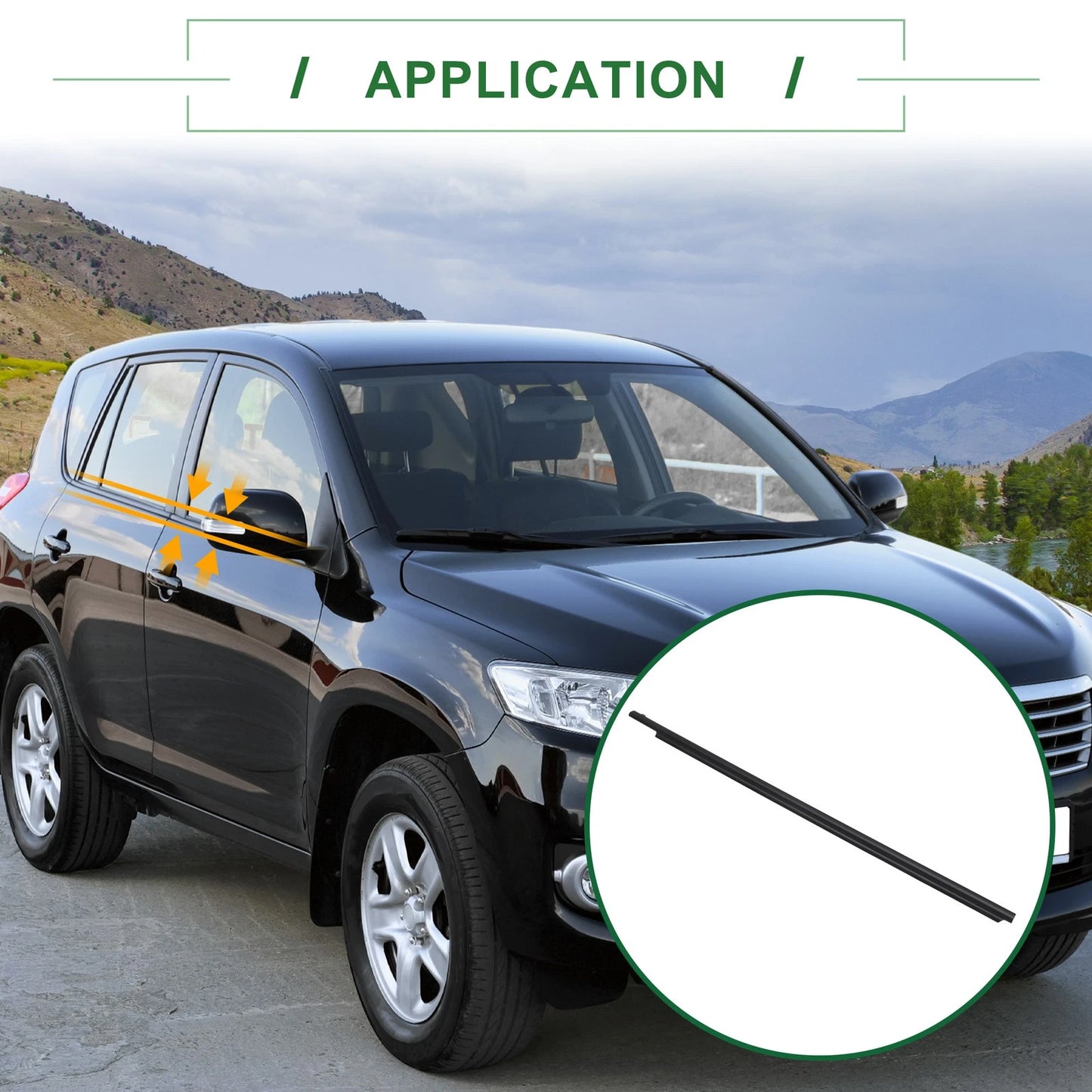 2pcs Weatherstrip Window Seal No.757200R020 for Toyota Rav4 (2019–2023)