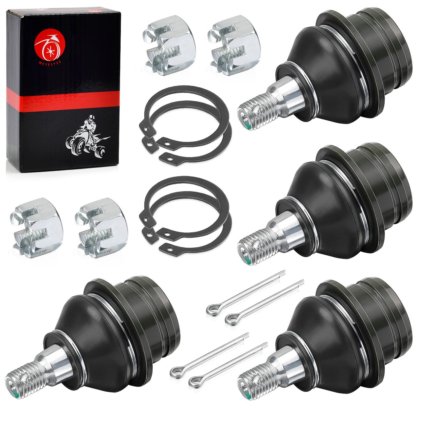 Set of 4 Upper Lower Ball Joints for Suzuki KingQuad AXi LT-A500 (2011–2023)