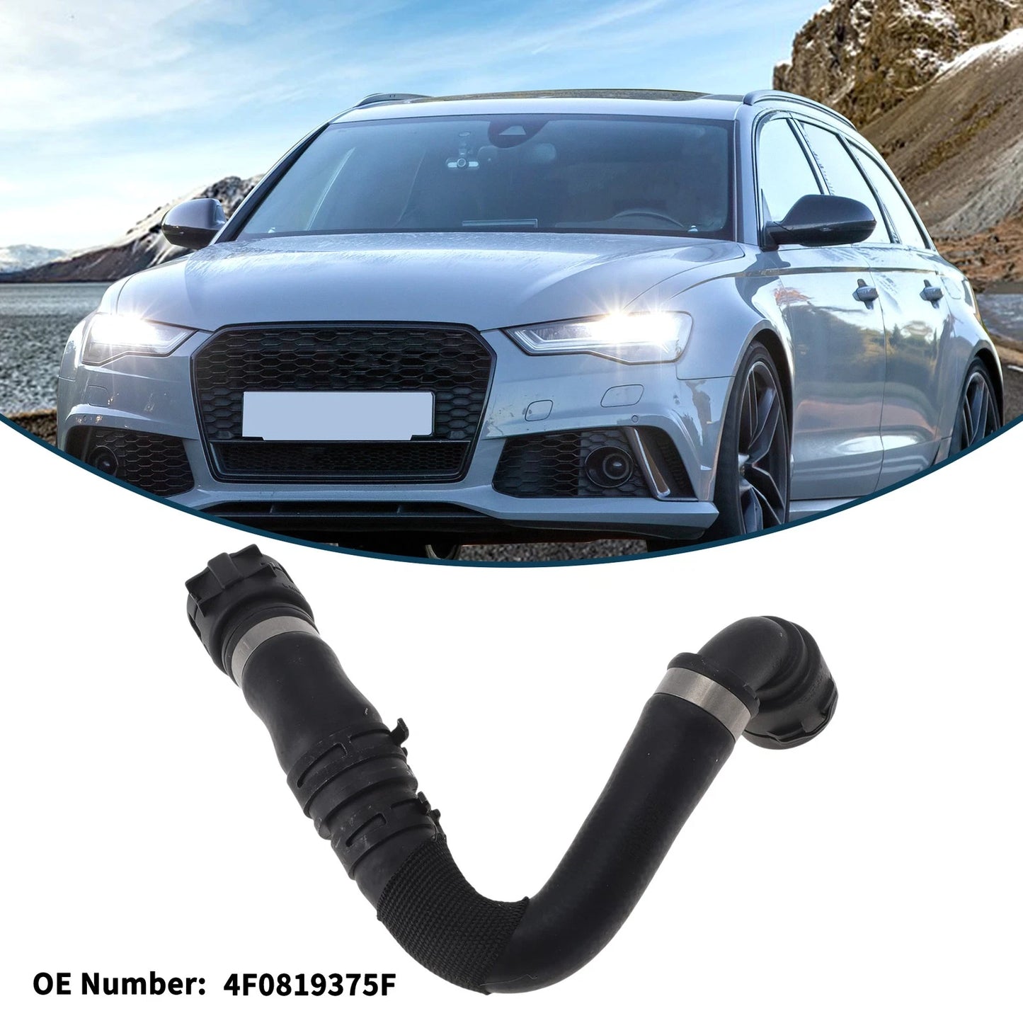 Radiator Hose No.4F0819375F for Audi A6 (2004–2011) Heating Water Pipe