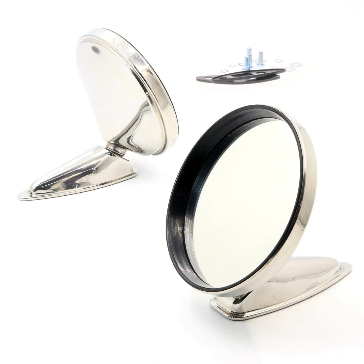 Pair of Chrome Door/Fender Mirrors for Porsche