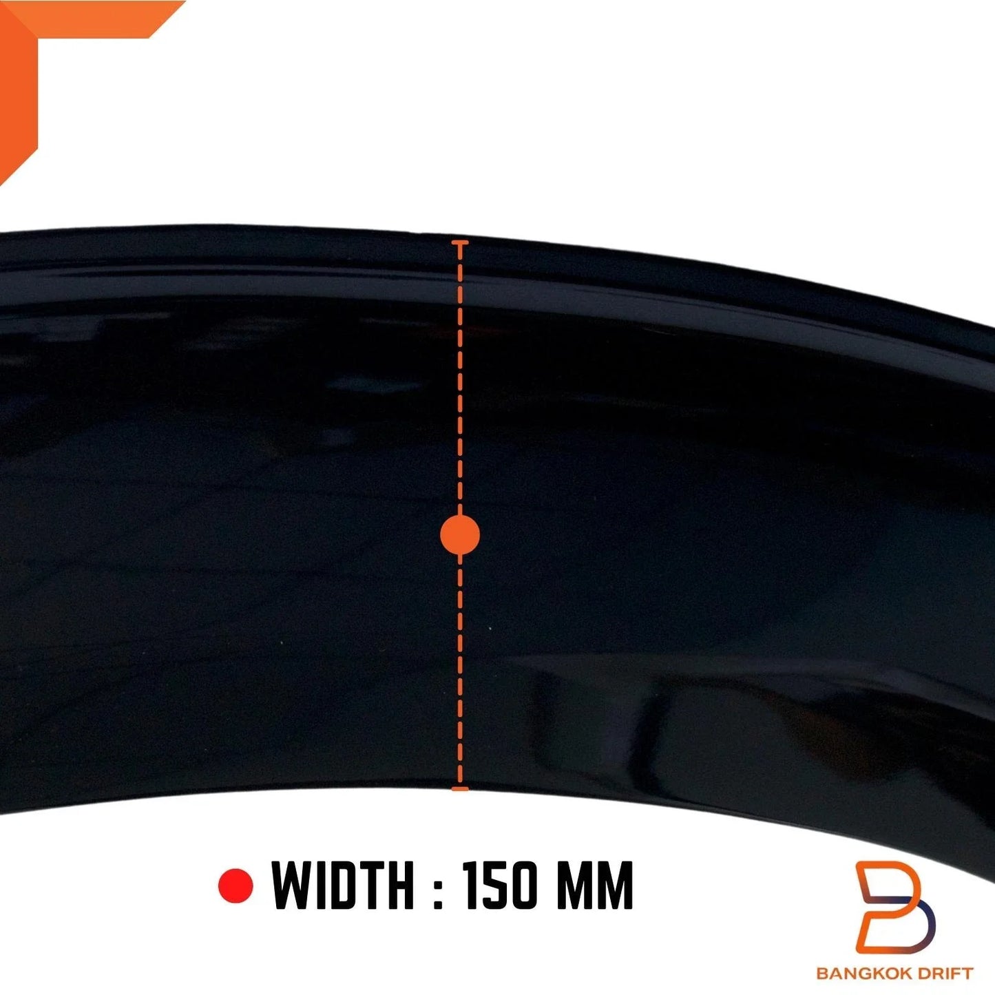 6" Glossy Black Fender Flares for Nissan Navara (2021-2023)