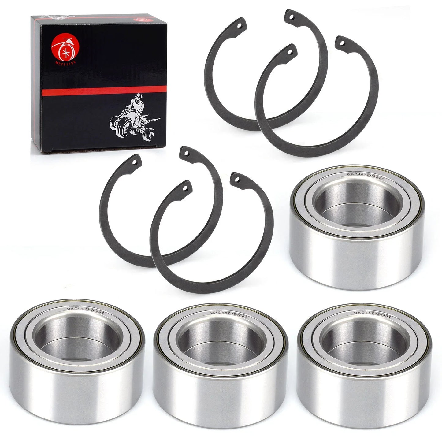 4x Front Rear Wheel Bearing for Arctic Cat Wildcat 1000 4X Trail (2010–2014)