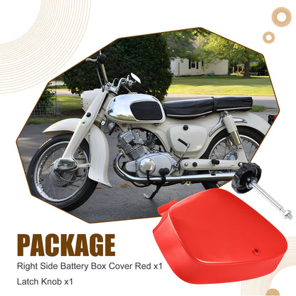 Right Side Battery Box Cover & Latch Knob for Honda CT90 CT110 (1966–1986)