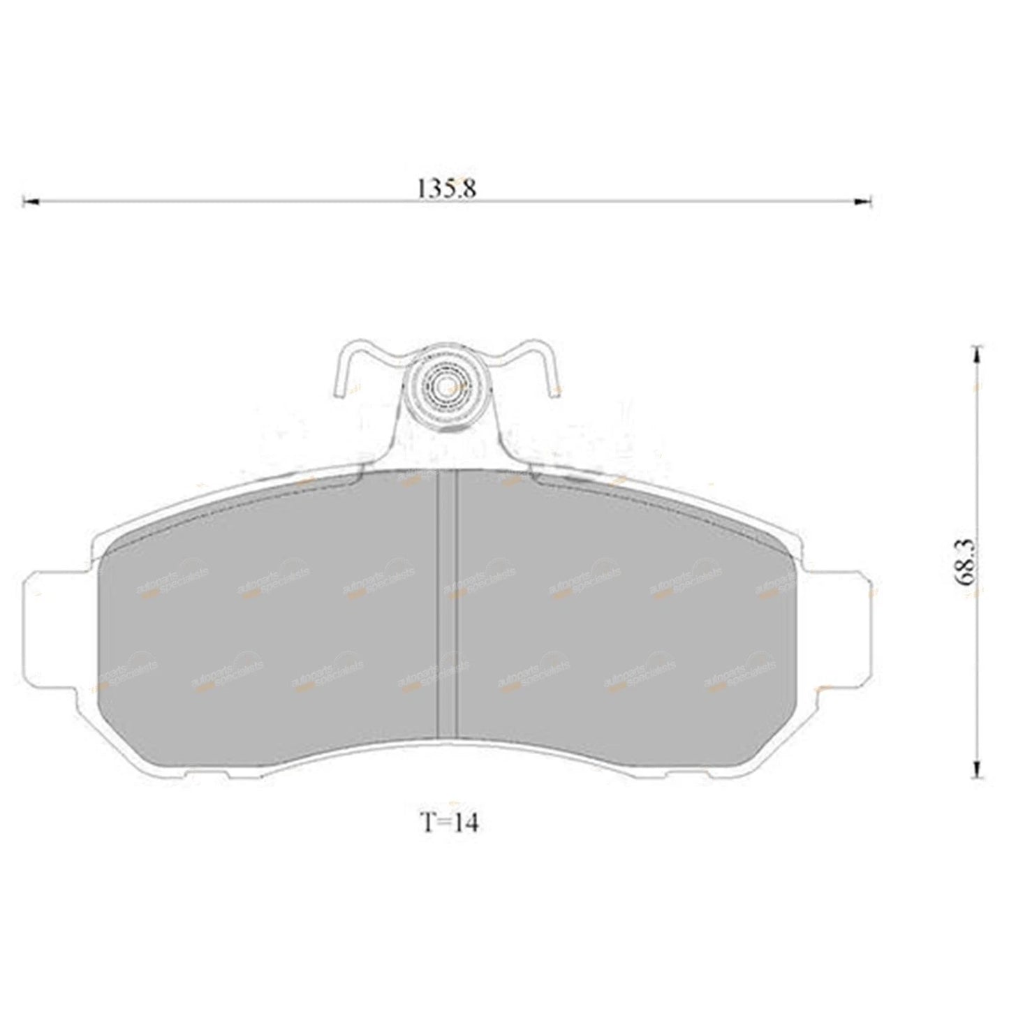 Set of 4 Bosch Front Disc Brake Pads for Mitsubishi Magna (1991–1998)
