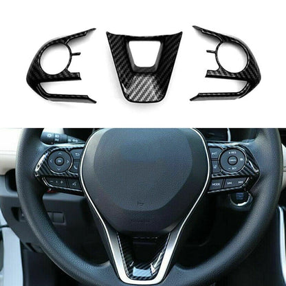 3X Steering Wheel Button Switch Cover Trim for Toyota Corolla (2019–2024)