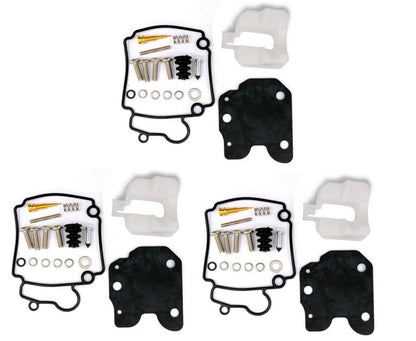 3Pcs Carburetor Repair Kit for Yamaha F25 Outboard (2000–2023)