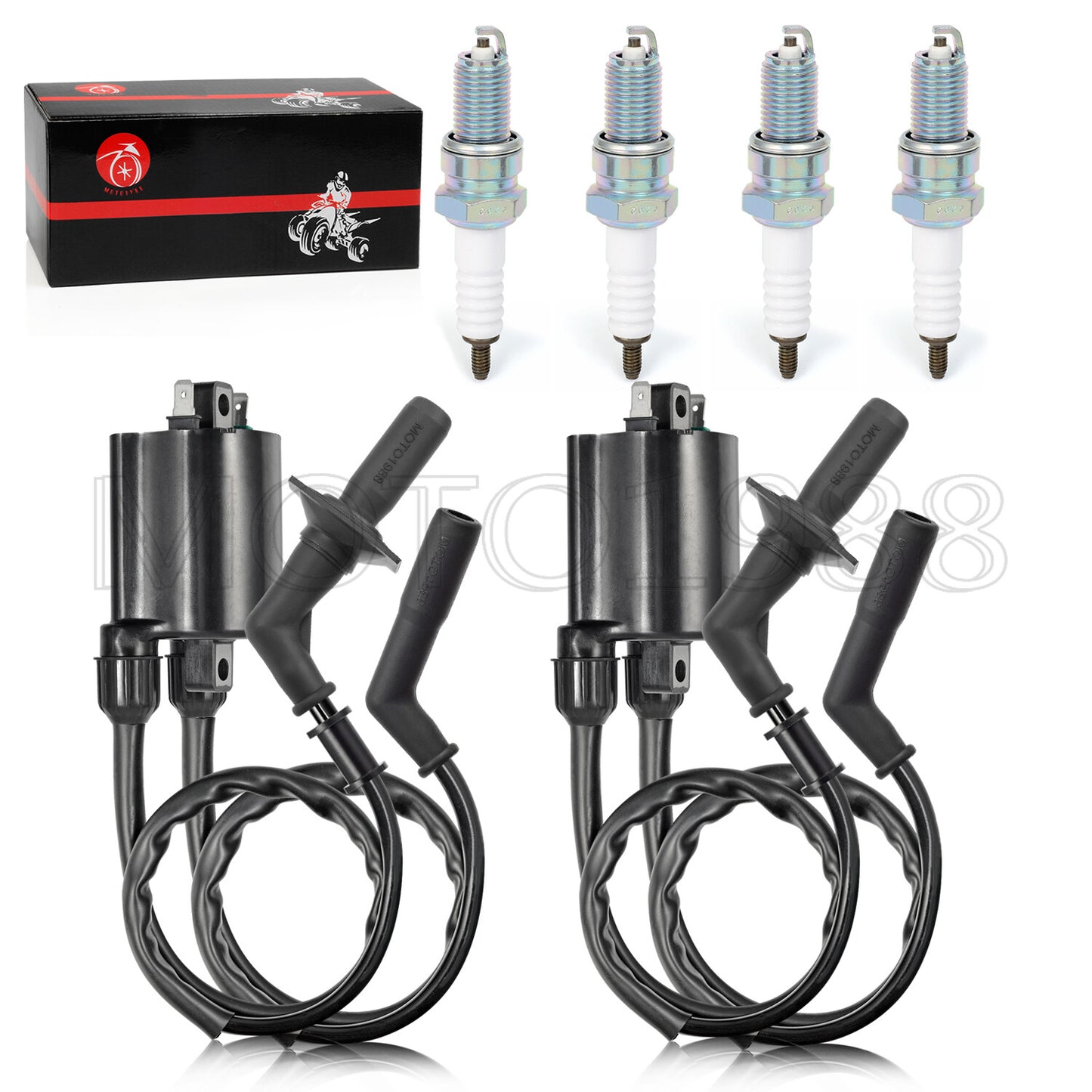 Ignition Coil Pack & Spark Plug Set for Honda VT1100 Shadow (1997–2007)