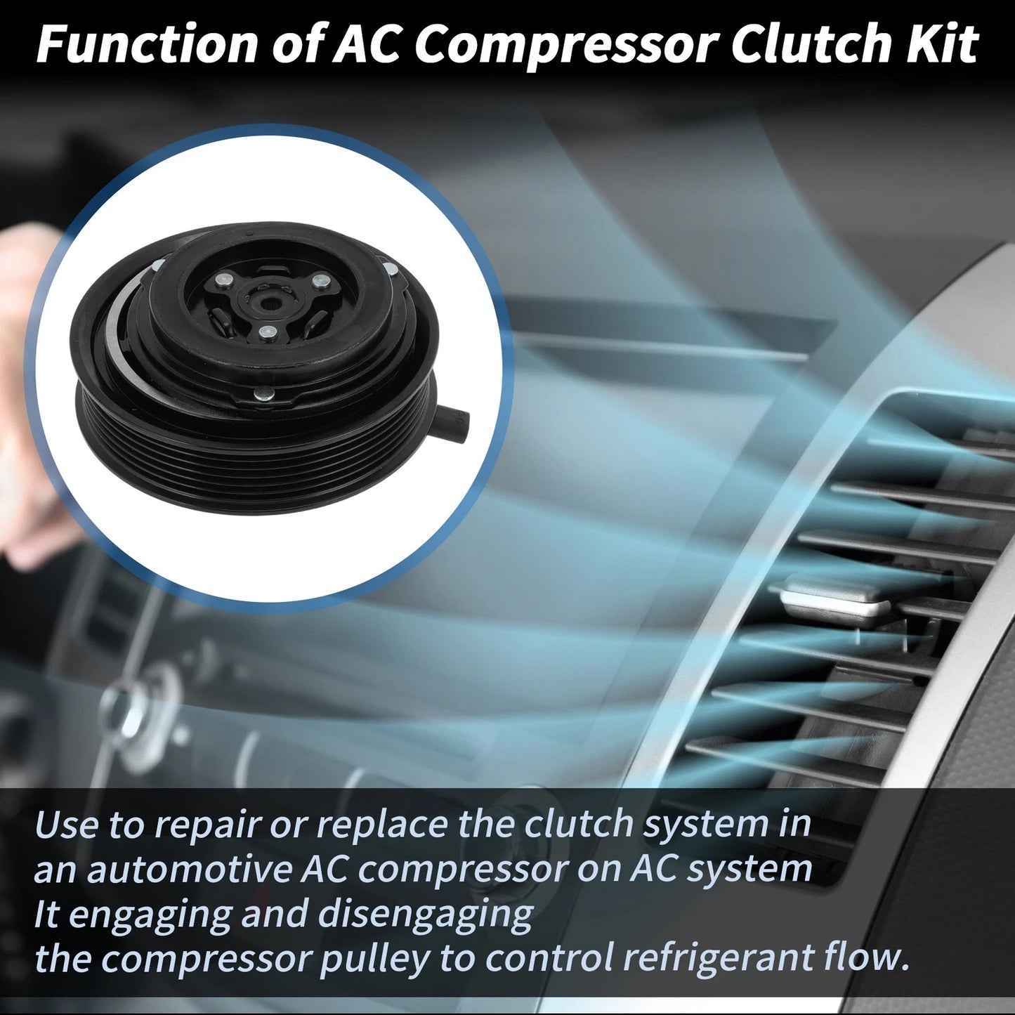 AC Compressor Clutch Kit for Chrysler Pacifica Voyager (CVC)