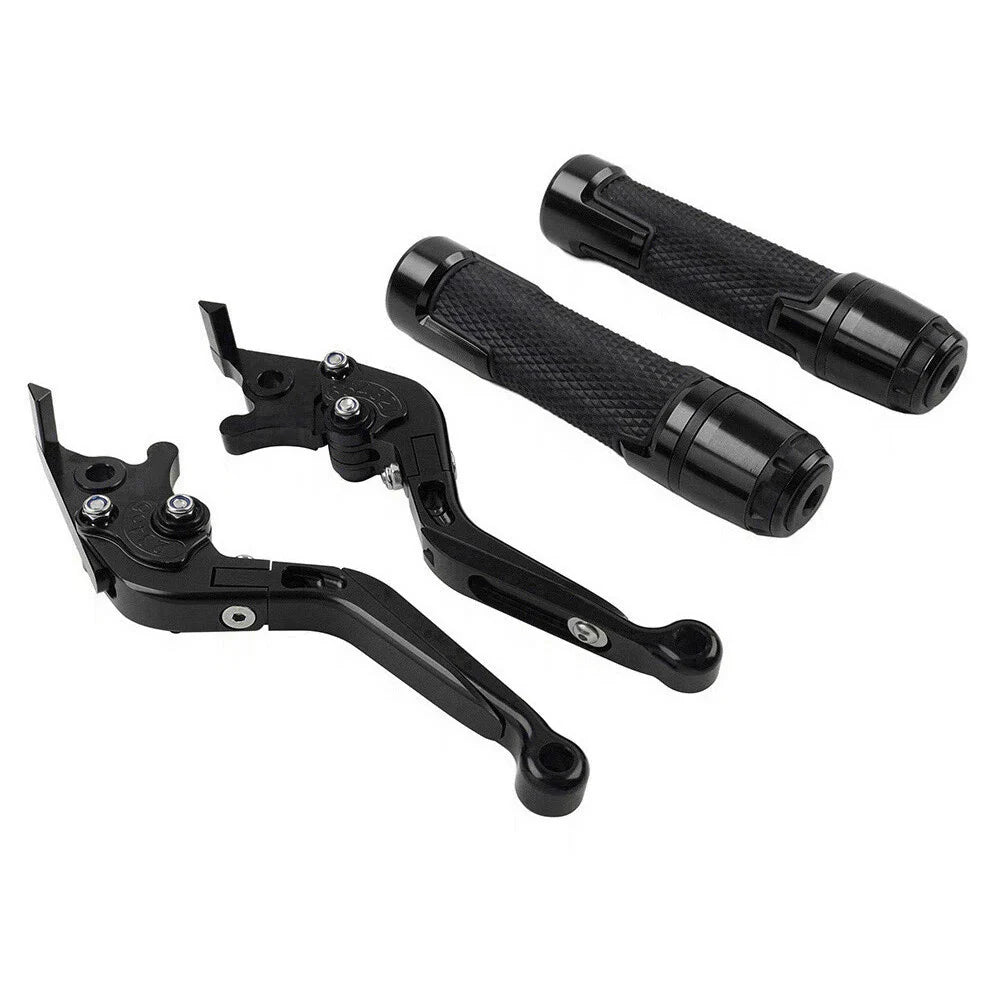 Black Folding Brake Clutch Lever Grip Set for Yamaha FZ MT 07 09 (2014-2020)
