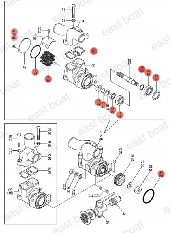 Rebuild Kit for Yanmar 6LP Engine (1990–2000)