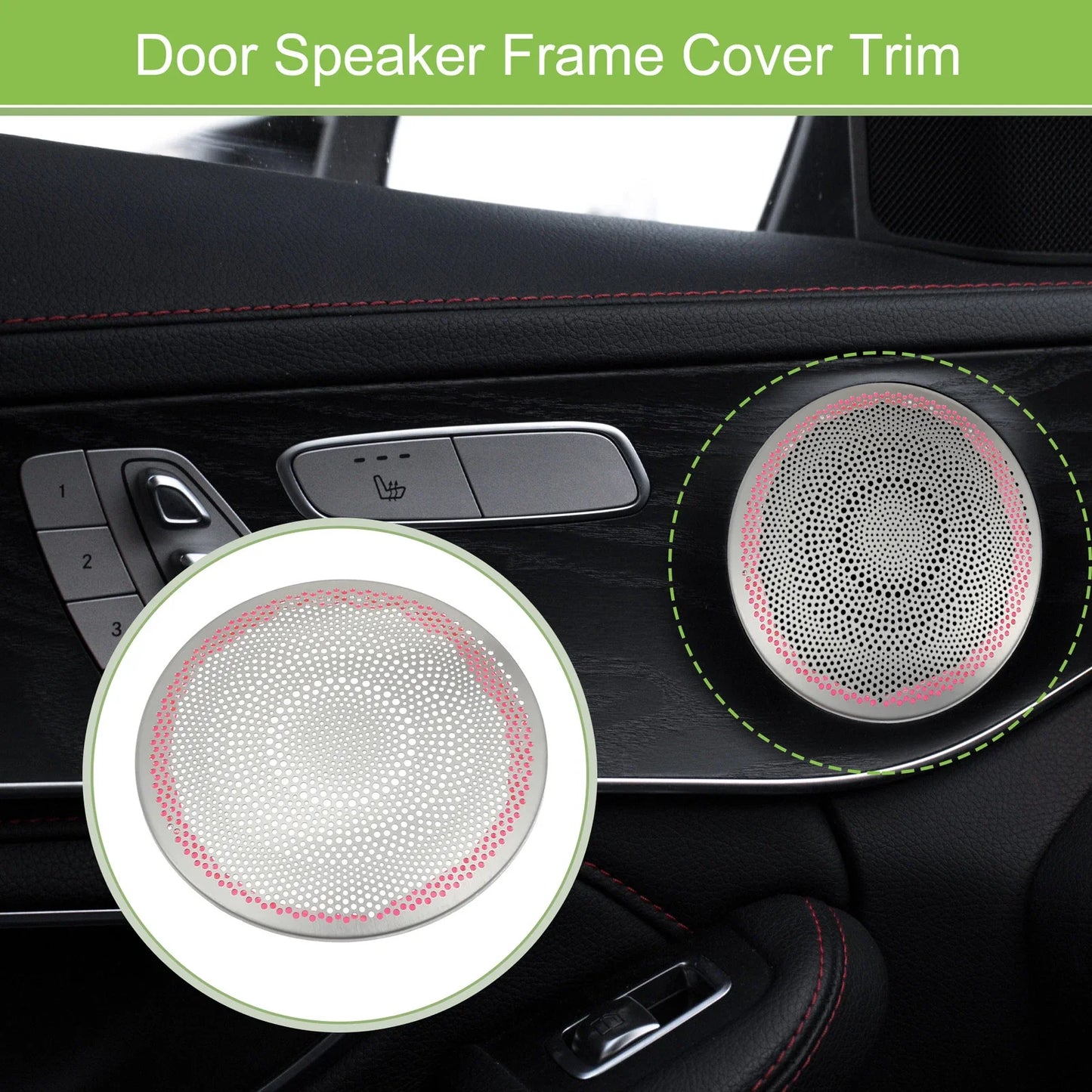 4pcs Door Speaker Frame Cover Trim for Mercedes Benz C E GLC Class (2015-2023)