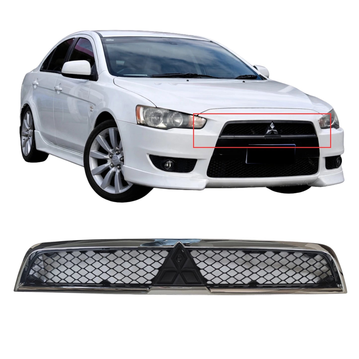 Chrome Grille for Mitsubishi Lancer CJ (2007–2015)