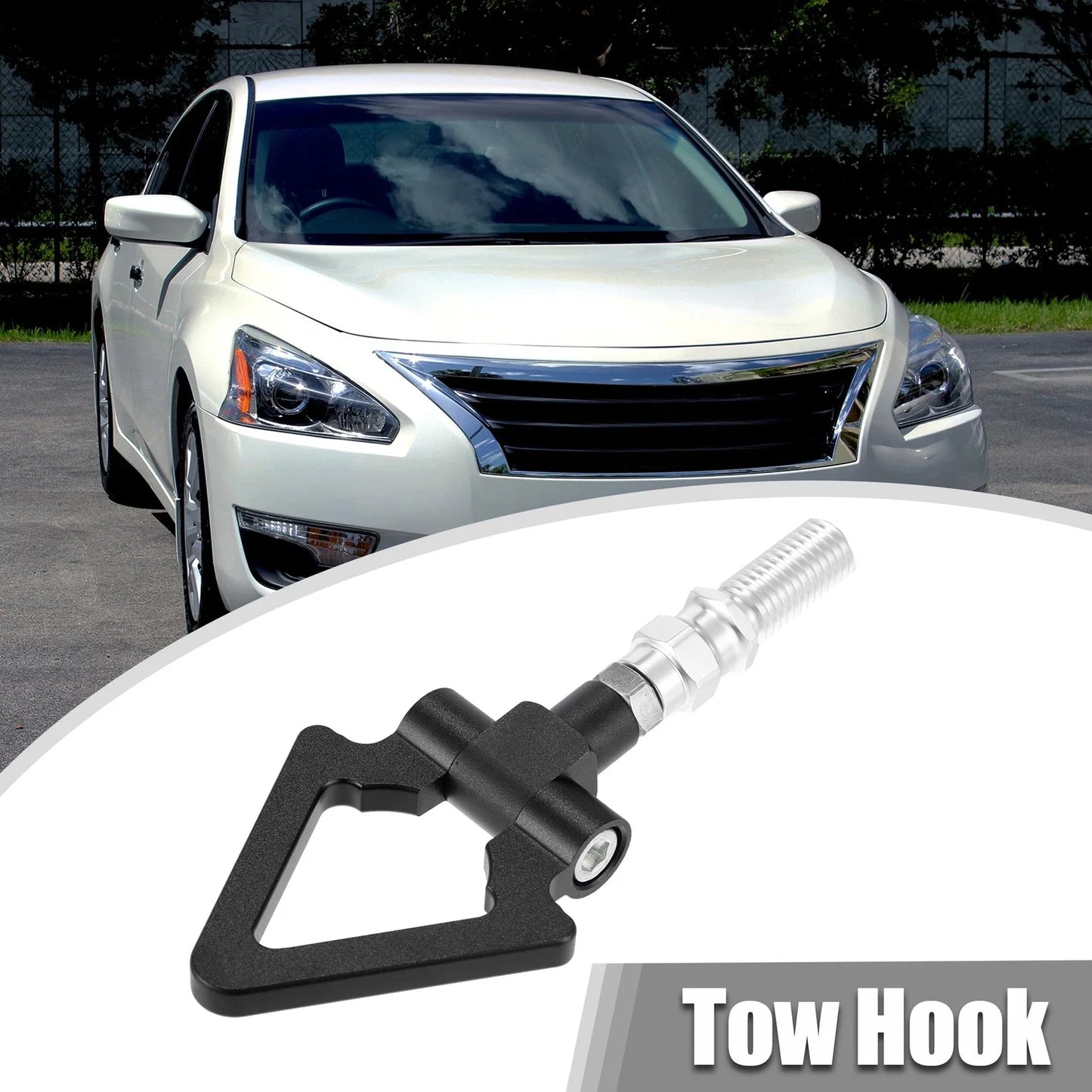 Black Triangle Front Bumper Tow Hook for Honda Fit (2015-2020)