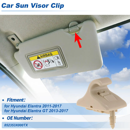 Sun Visor Clip for Hyundai Elantra (2011–2017) Beige 85235-3X000TX