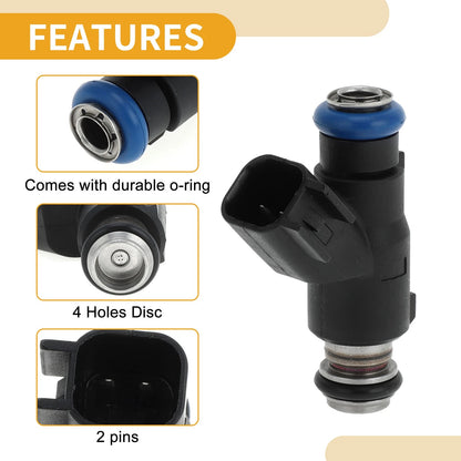 Fuel Injector No. 28102455 for GMC Sierra 2500HD (2010–2018) 1 Pc Black