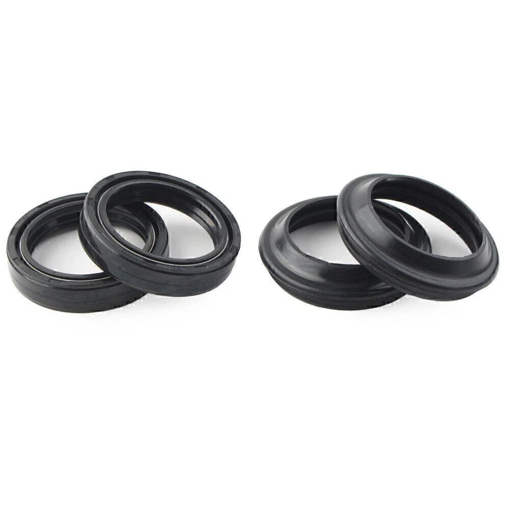 4 x Black Oil Seals Dust Seals for Front Fork Damper Shock Absorber (All Years)