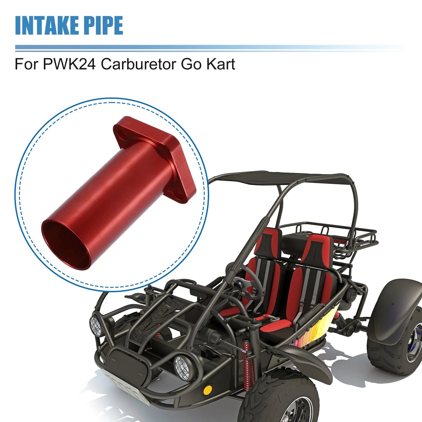 Racing Intake Pipe Kit for Mini Bike Go Kart (Universal) - Red