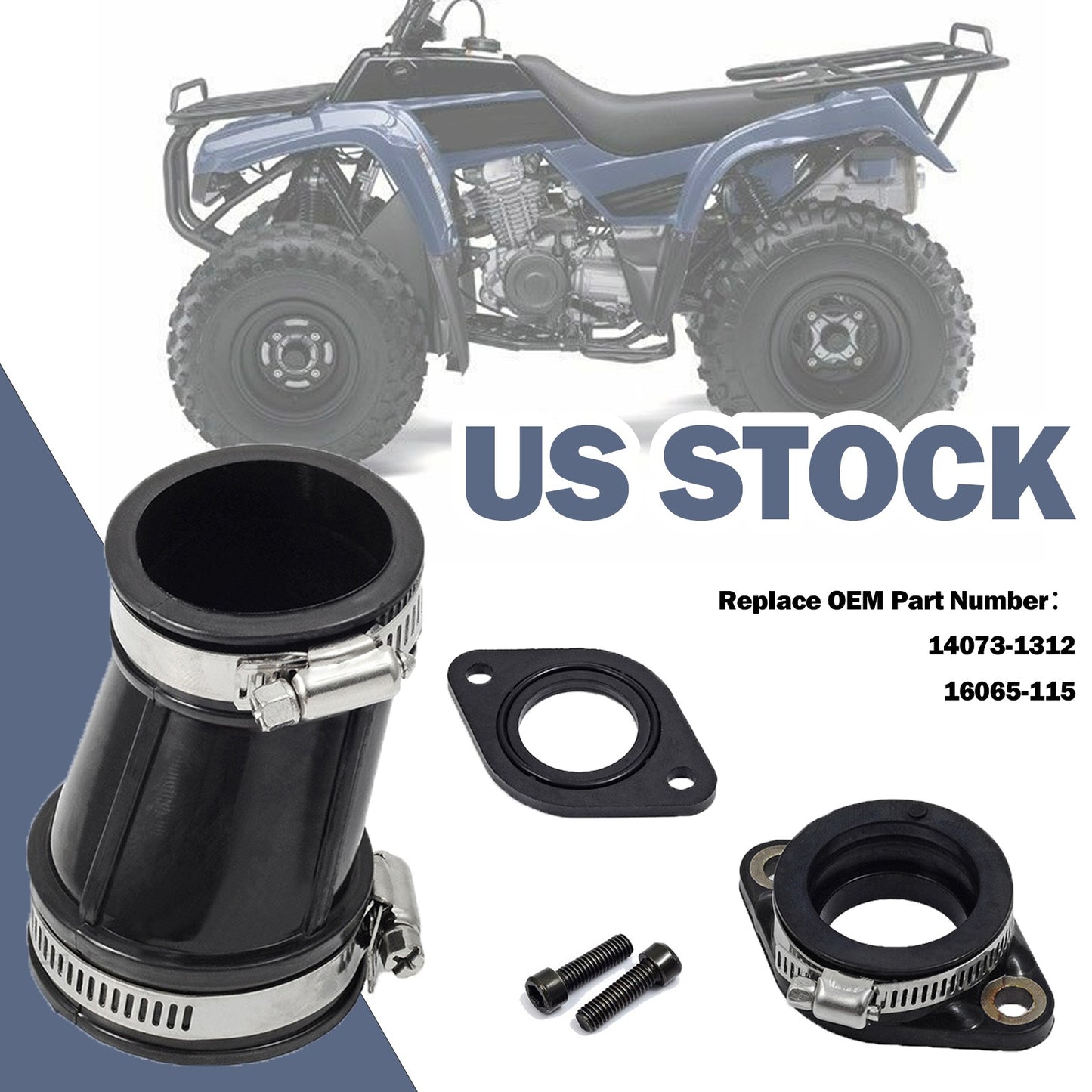Intake Manifold Boots Duct for Kawasaki Bayou 220 KLF220 KLF250 (1990–2004)
