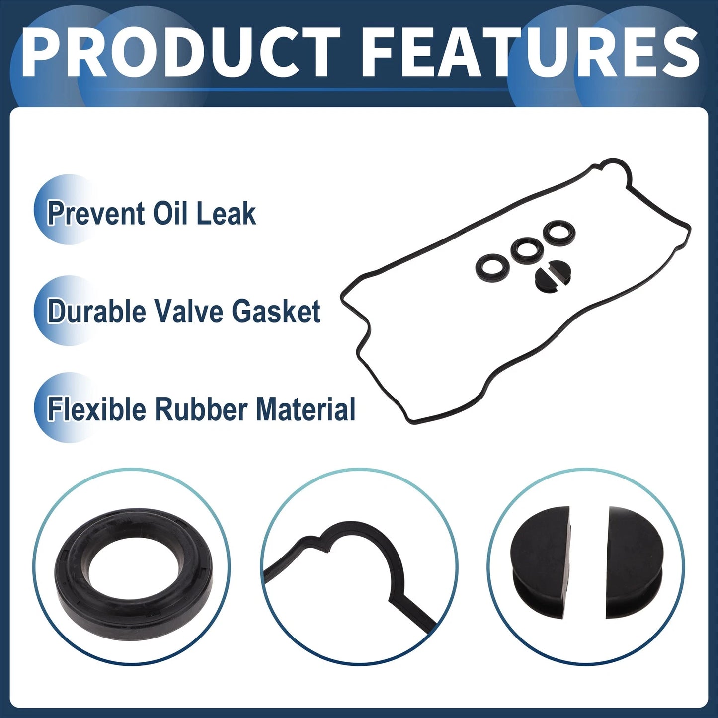 Valve Cover Gasket Set for Hyundai Santa (2006–2009) 224413E011