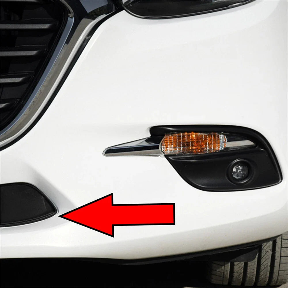 Front Bumper Lower Grille Tow Eye Covers for Mazda 3 (2017-2018)