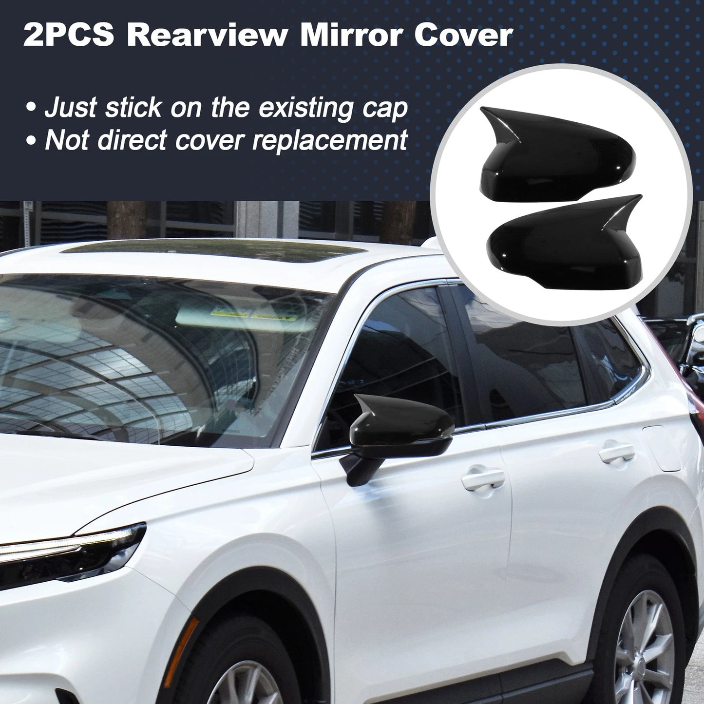 2PCS Ox Horn Rear View Mirror Cover for Honda CRV (2023–2025)