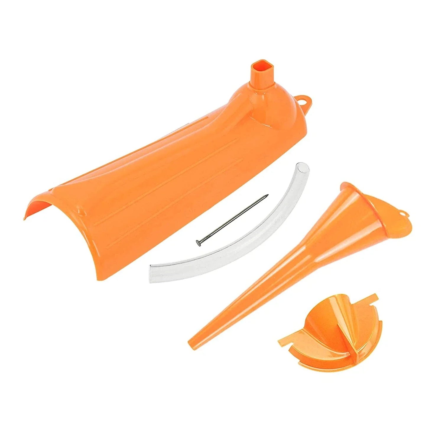 3 x Orange Oil Fill Funnel & Drip Free Oil Filter Set for Harley