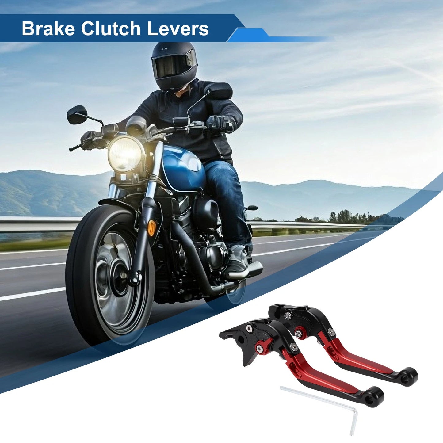 Adjustable Brake Clutch Levers for Yamaha YZF R1 (2002–2003) Black Red Set
