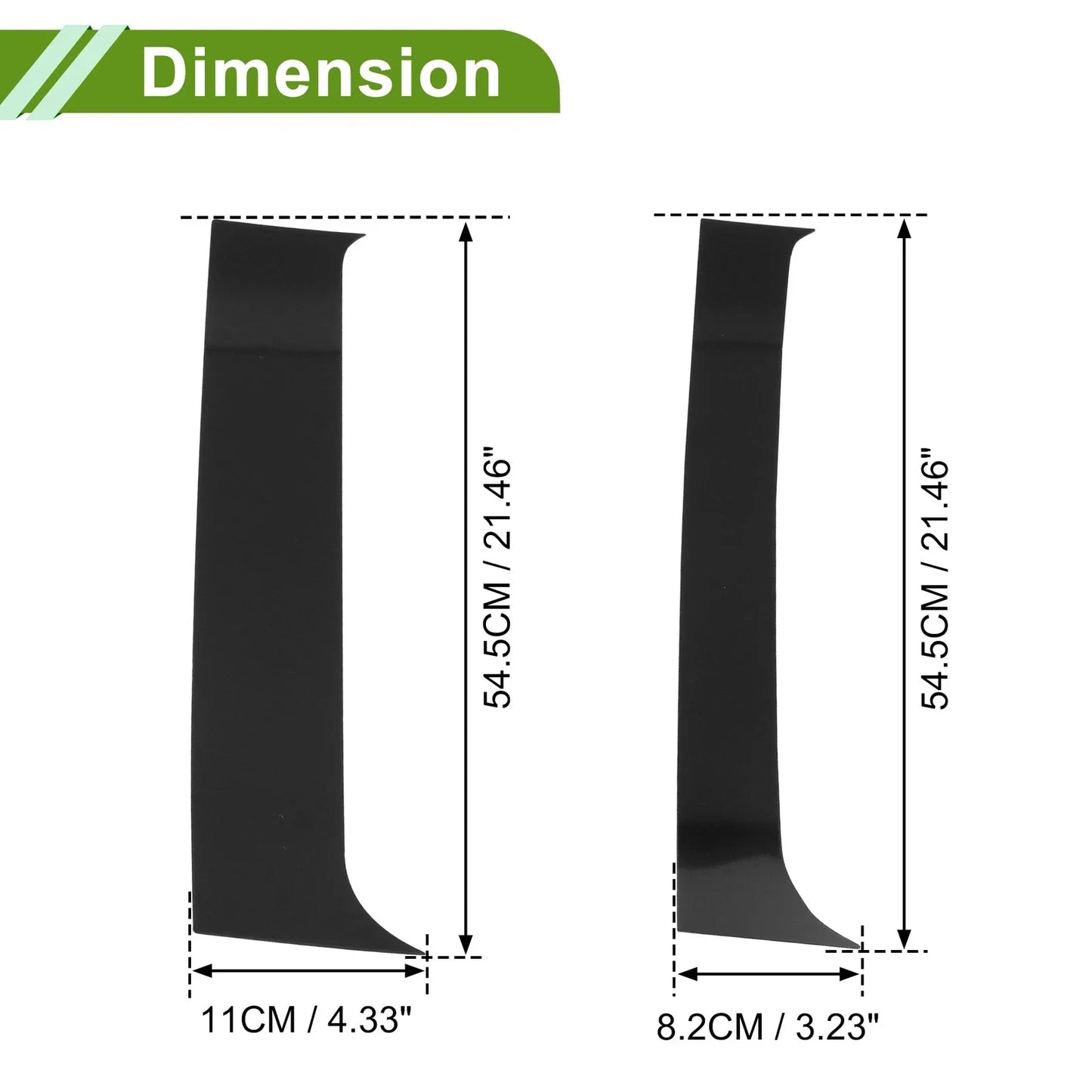 4 Pcs Black Pillar Window Trim for Chevy Blazer (1995-2005)