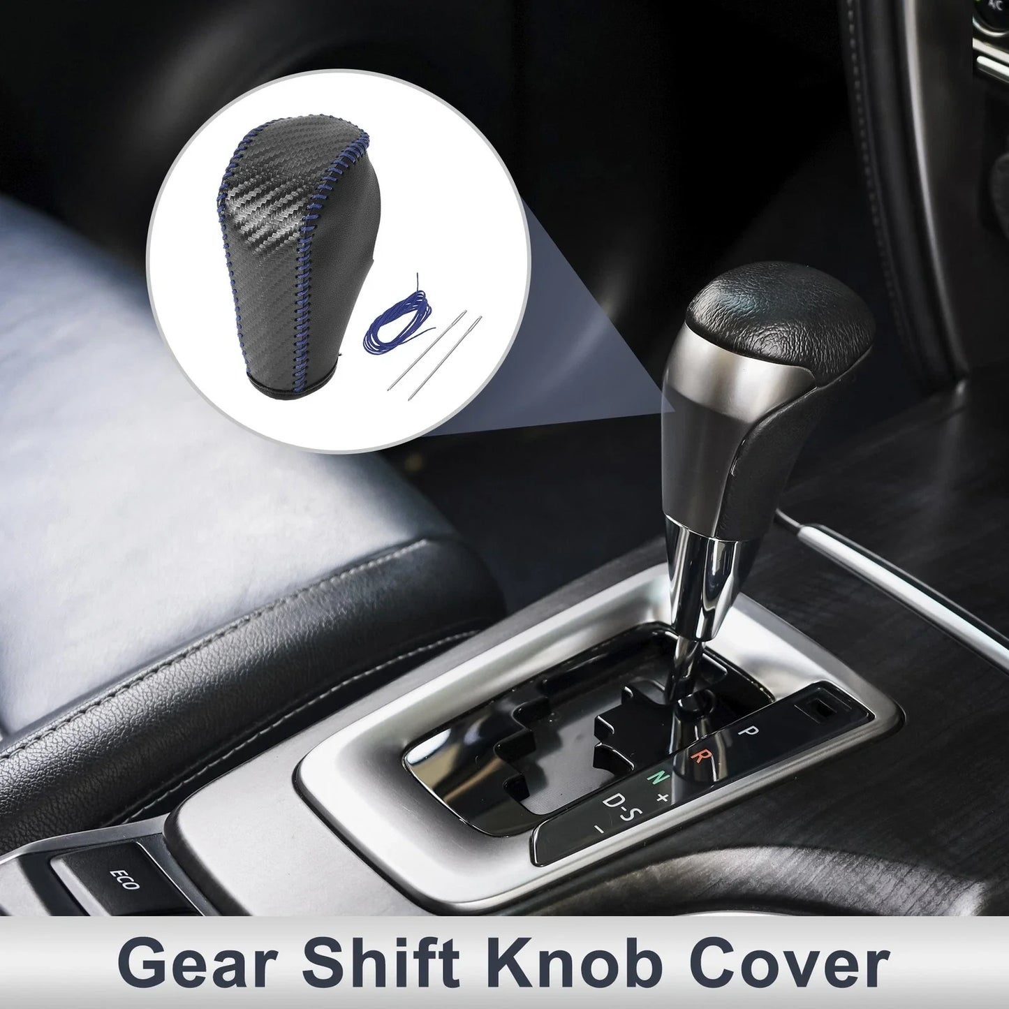 Gear Shift Knob Cover for BMW 3 Series (2004-2012) Black Carbon Fiber