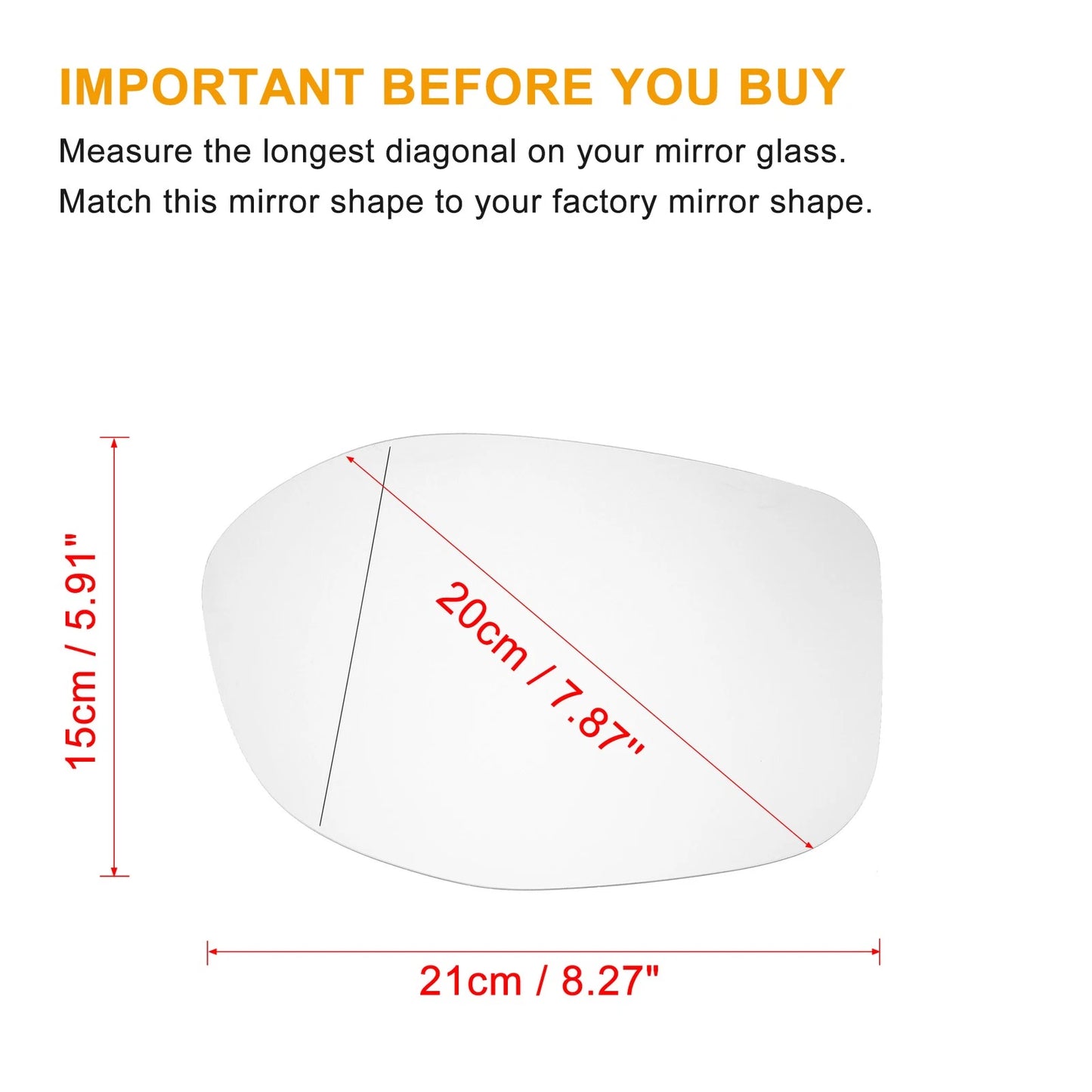 Heated Driver Side Mirror Glass for Honda Odyssey (2005–2010)