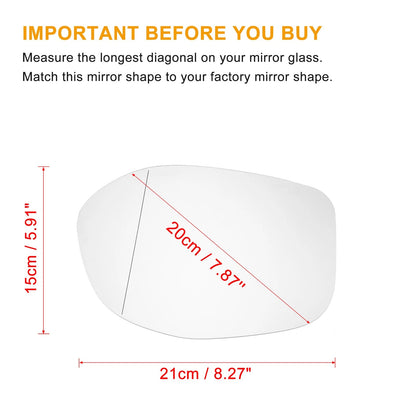 Heated Driver Side Mirror Glass for Honda Odyssey (2005–2010)