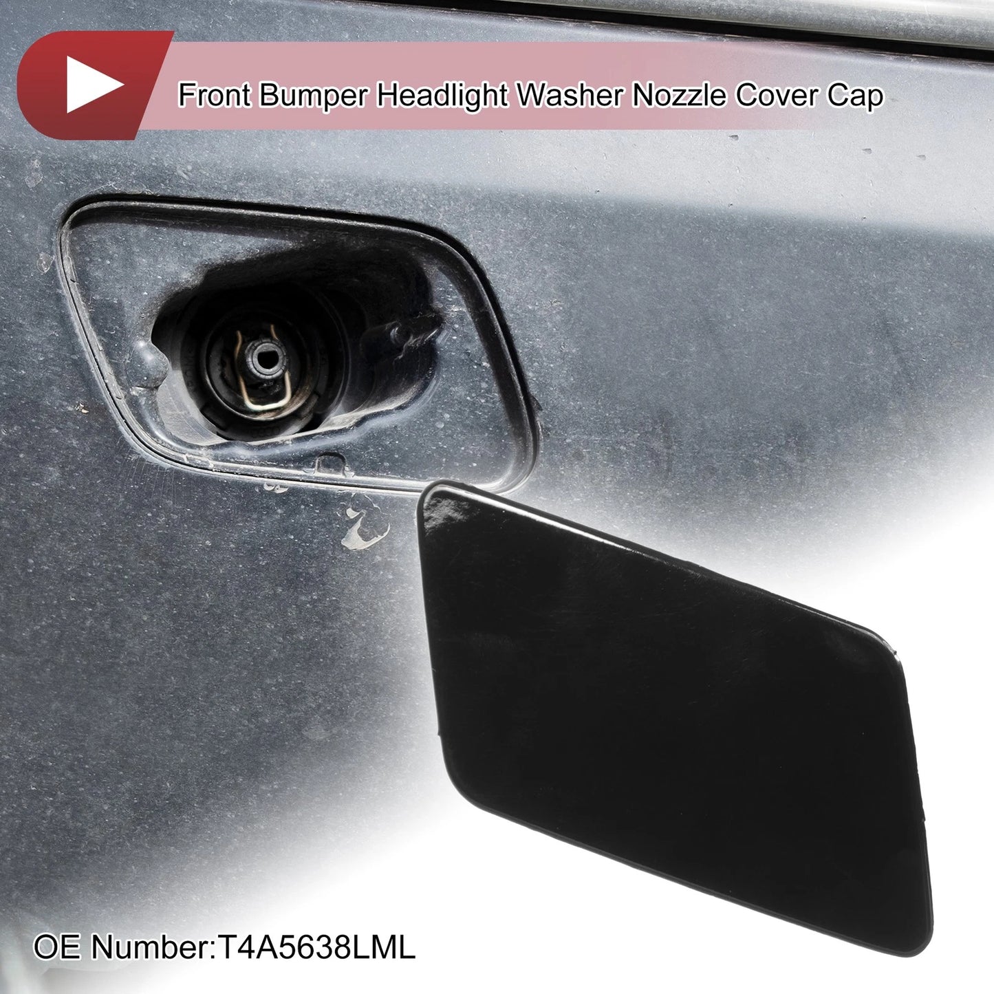 Front Right Washer Nozzle Cover Cap for Jaguar F-Pace (2017–2020) Black