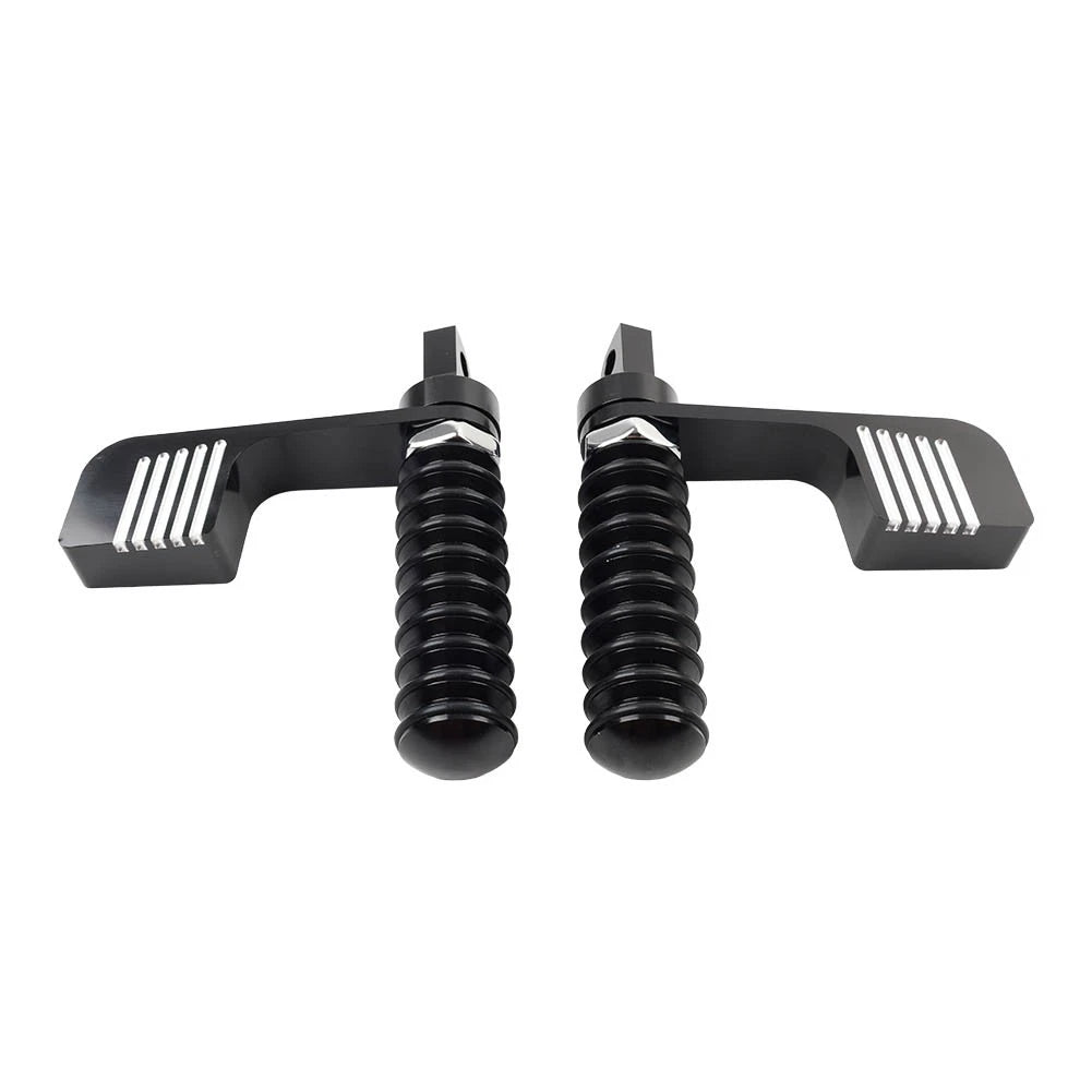 Black Spun Blade Front Axle Caps Nut Covers for Harley Softail Dyna