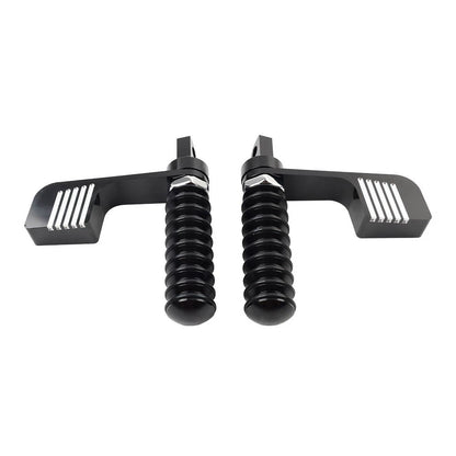 Black Spun Blade Front Axle Caps Nut Covers for Harley Softail Dyna