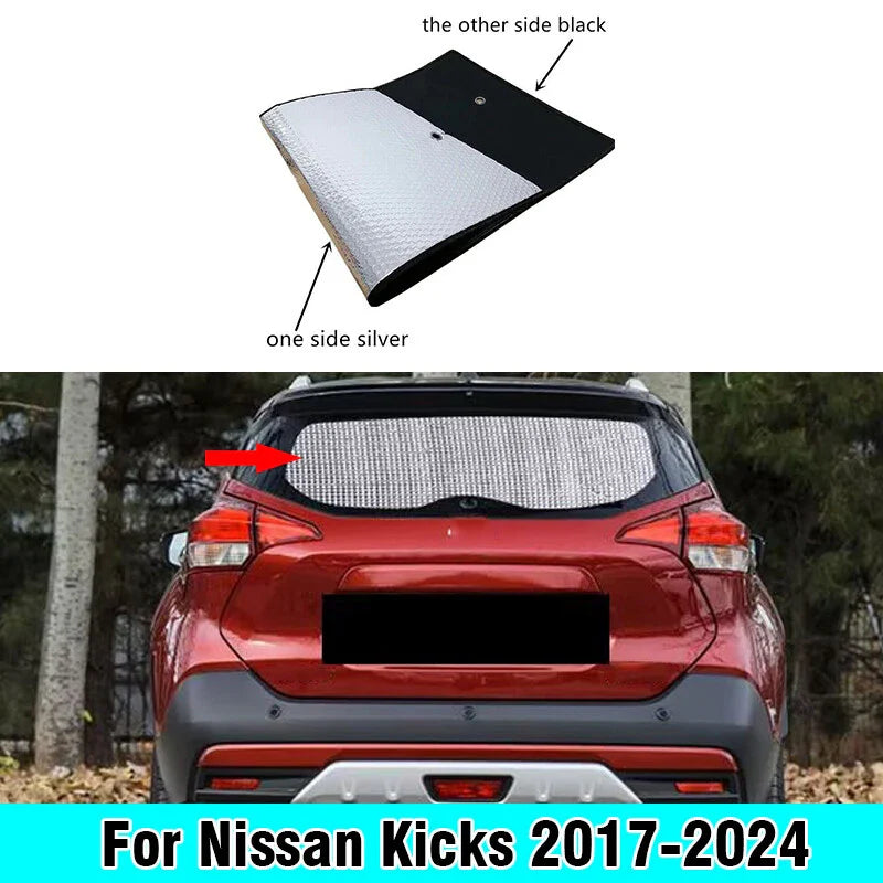 Rear Windshield Privacy Thick Sunshade Cover for Nissan Kicks (2017–2024)