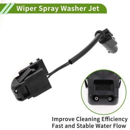 2X Windshield Washer Nozzle for Mercedes-Benz E350 E550 (2006–2017) No.A2208600247 Black