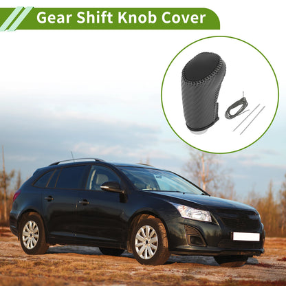Gear Shift Knob Cover for Chevrolet Malibu (2016–2023) Black Carbon Fiber