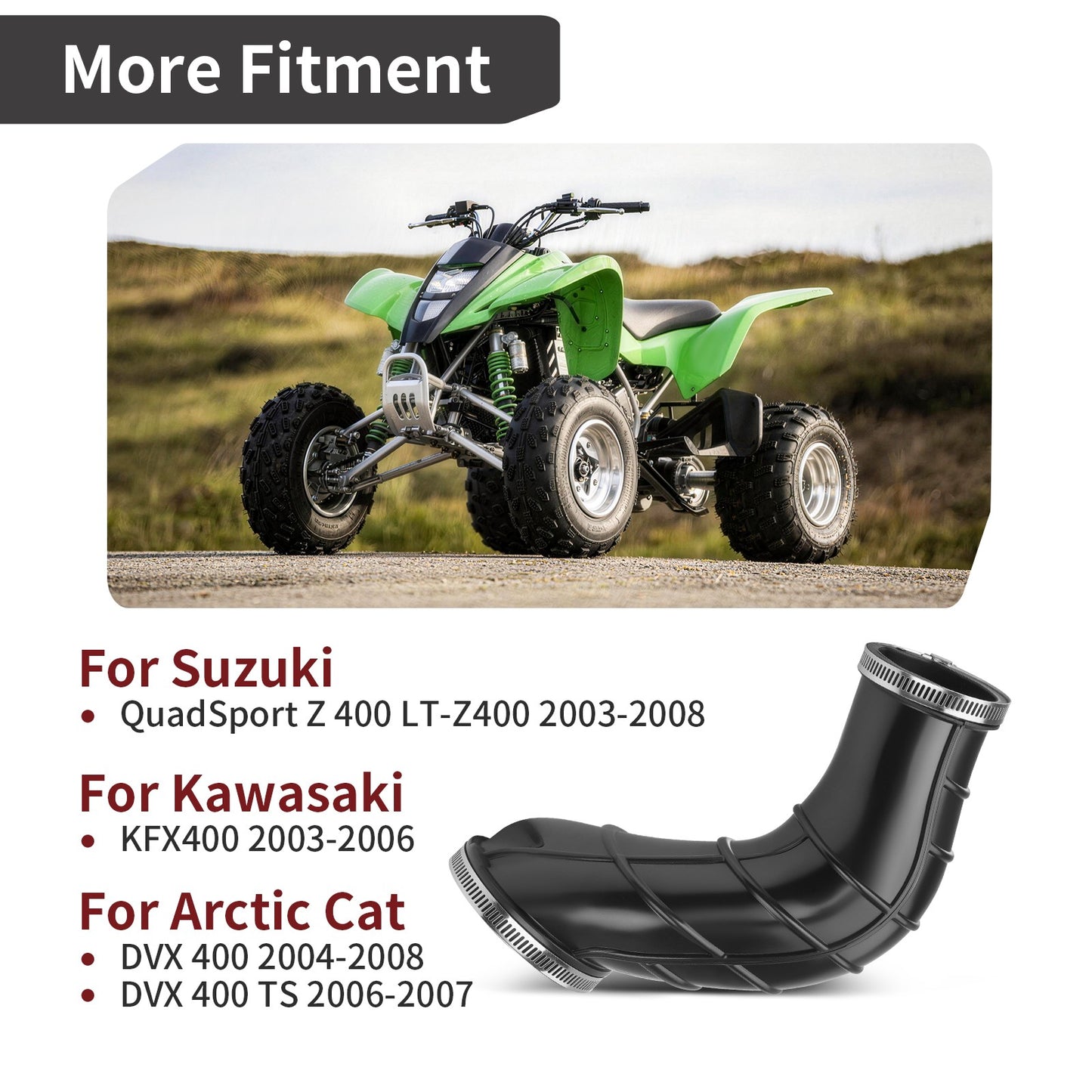 Air Box to Carburetor Boot for Kawasaki KFX400 (2003–2006)