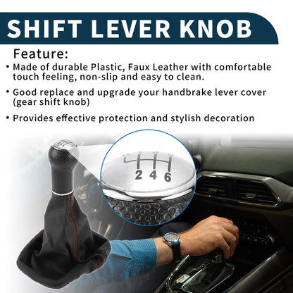6 Speed Gear Shift Knob with Cover for Volkswagen Golf (1983–1991)