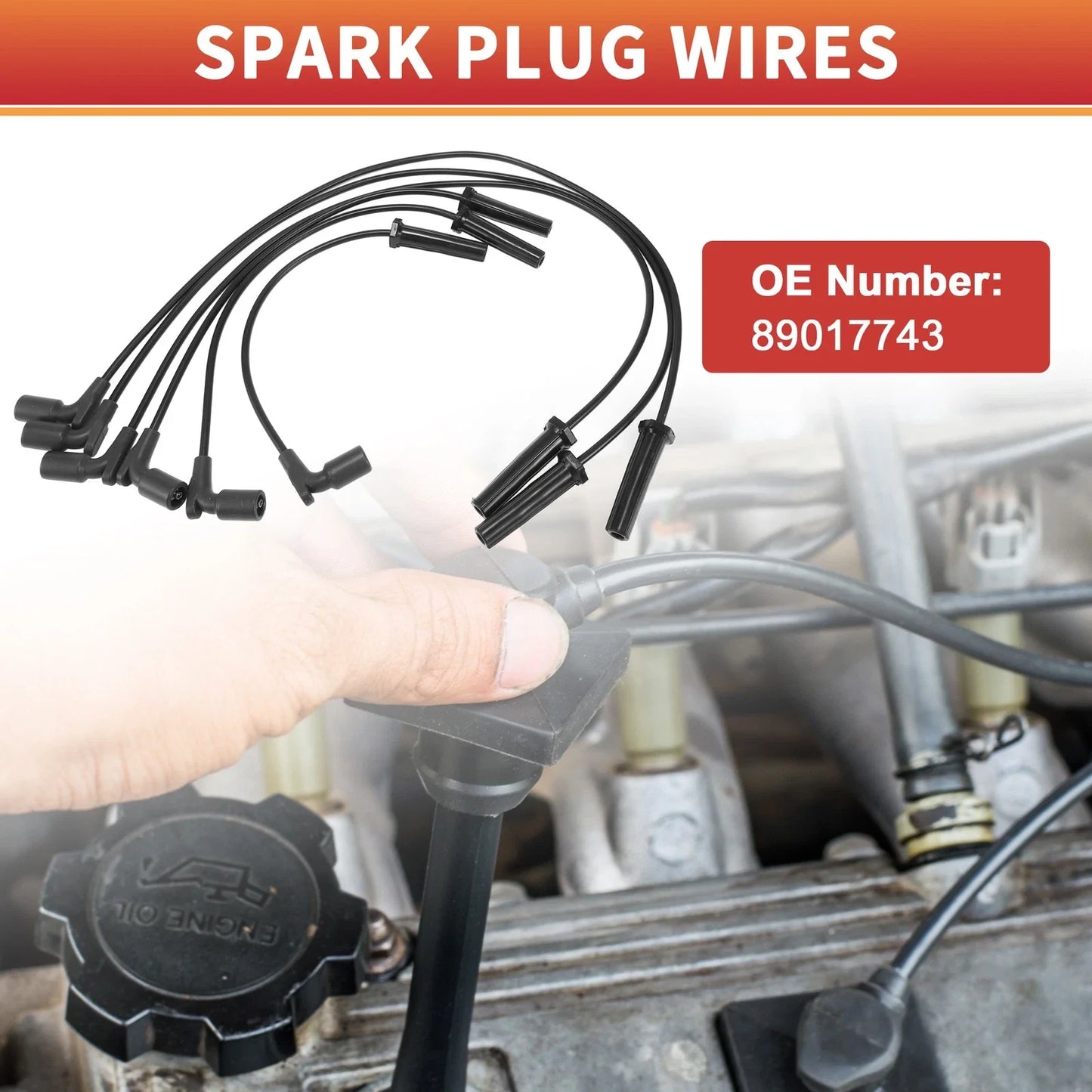 6 x Spark Plug Wire Ignition Coil Cables for Chevrolet Impala (2006-2009)