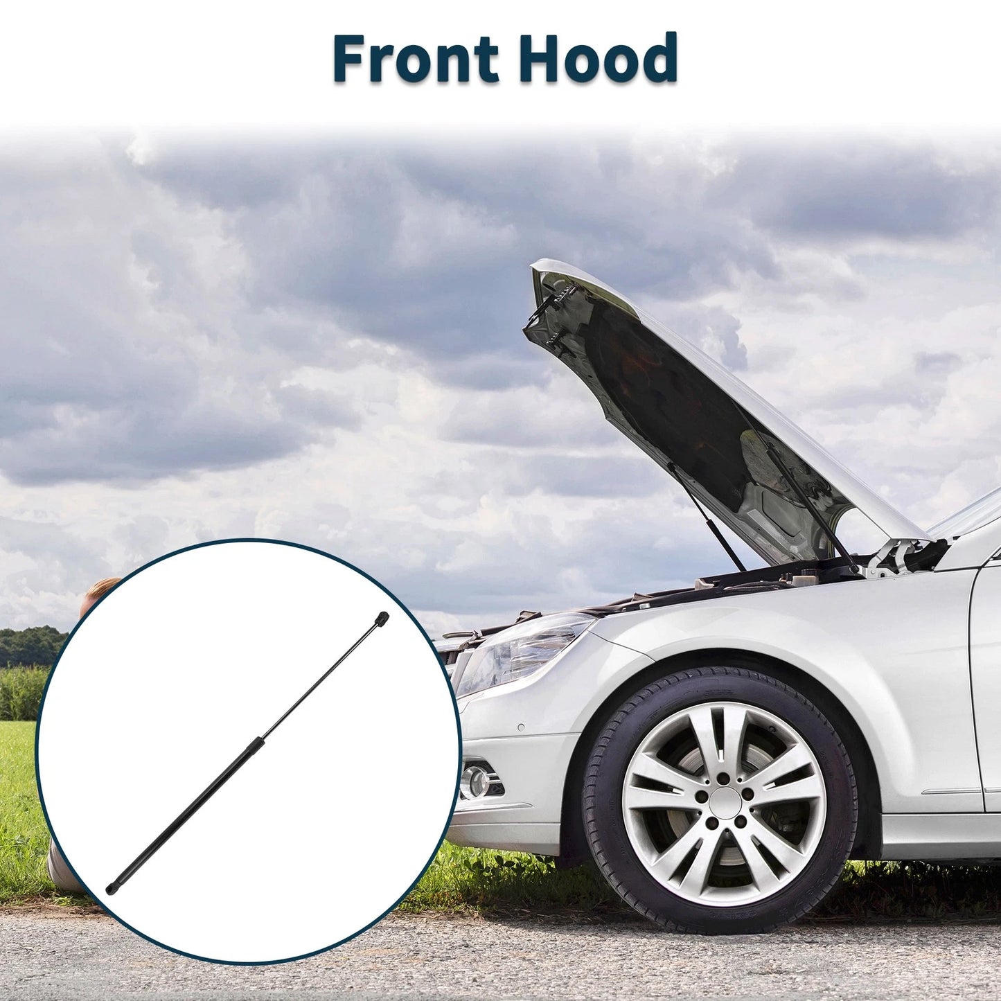 Set of 2 Front Hood Lift Supports Struts No. 811613K000 for Hyundai Sonata (2006–2010)