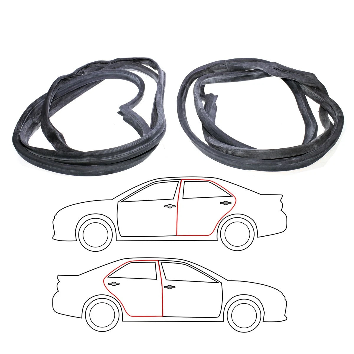 Rear Door Weatherstrip for Mercedes-Benz W123 (1976–1985)