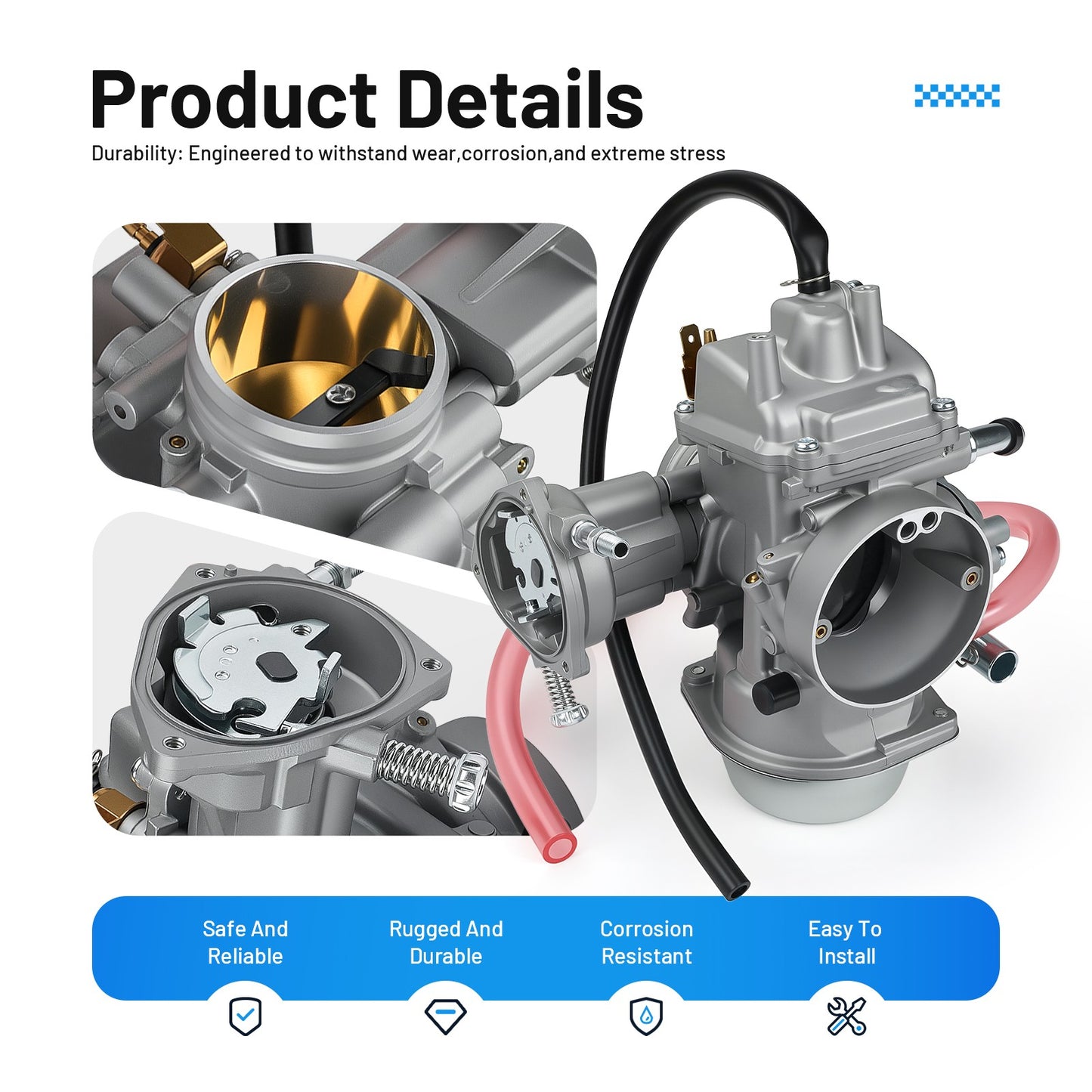 Carburetor & Intake Manifold for Yamaha Rhino 660 (2004–2007)