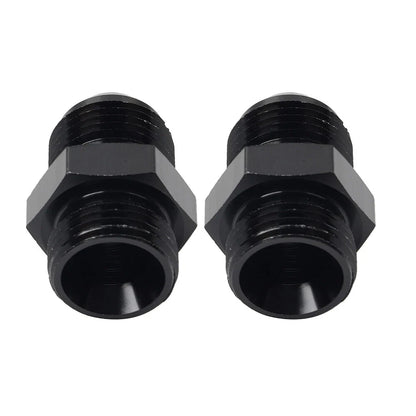 Black Aluminum AN10 Flare to 6AN ORB Male Fitting Adapter w/ O-Rings